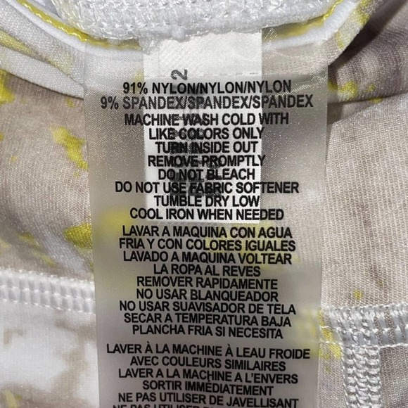 Calvin Klein Performance Printed Cropped Leggings Yellow, white, XS - Picture 5 of 9